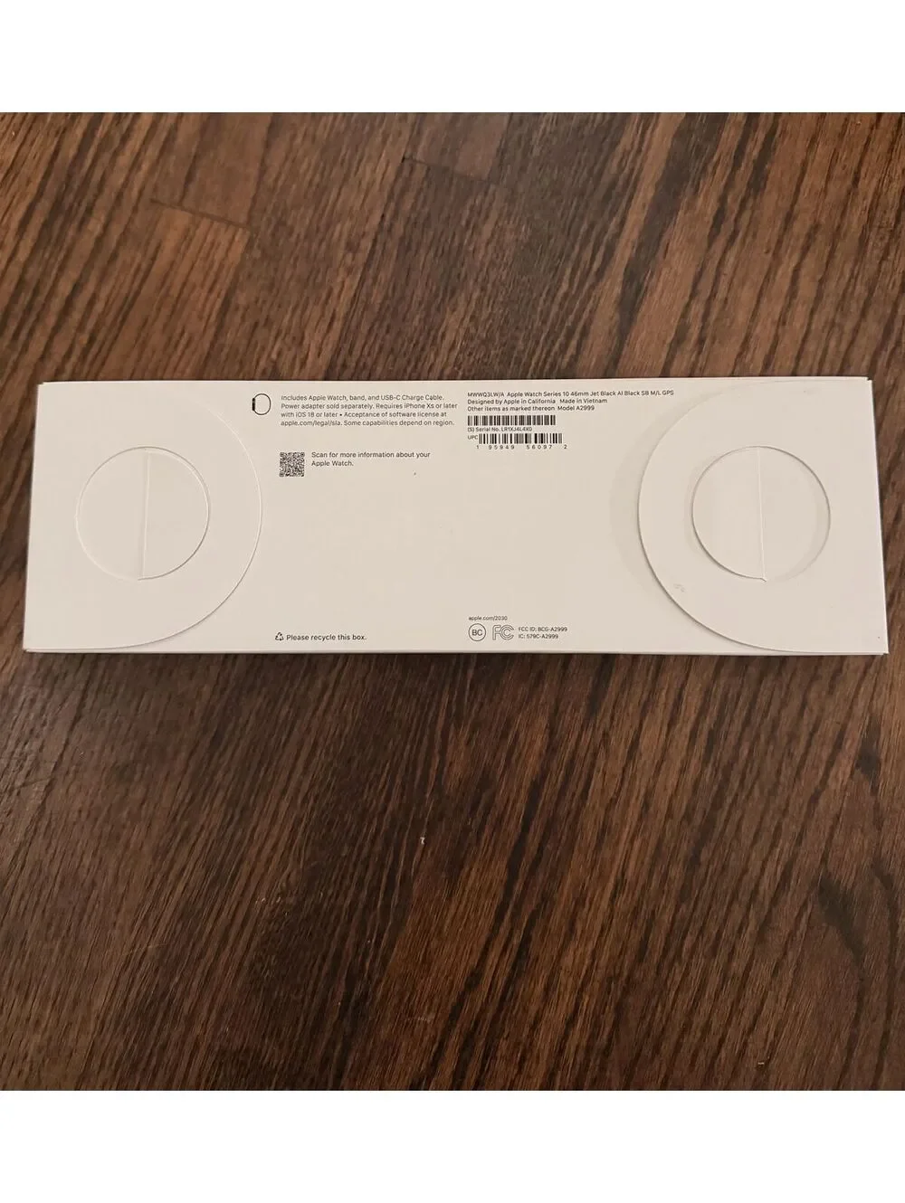 Apple Watch Series 10 GPS 46mm Jet Black AL Black SB M/L GPS